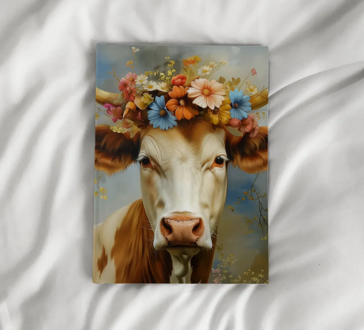 Cow with flowers notebook by Imagine