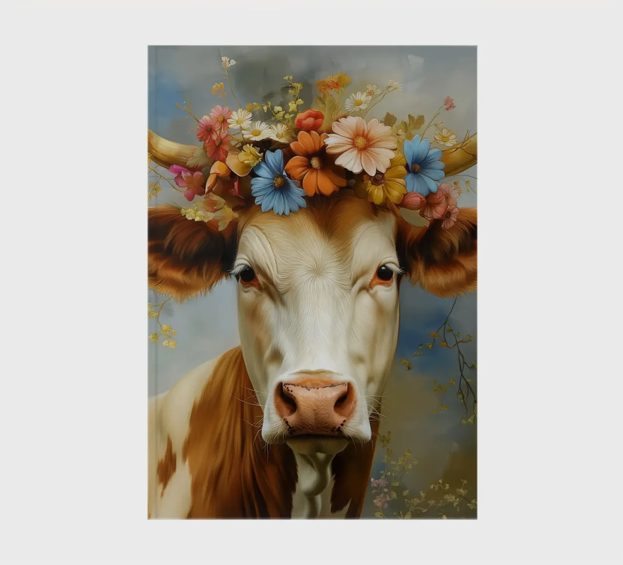 Cow with flowers notebook by Imagine