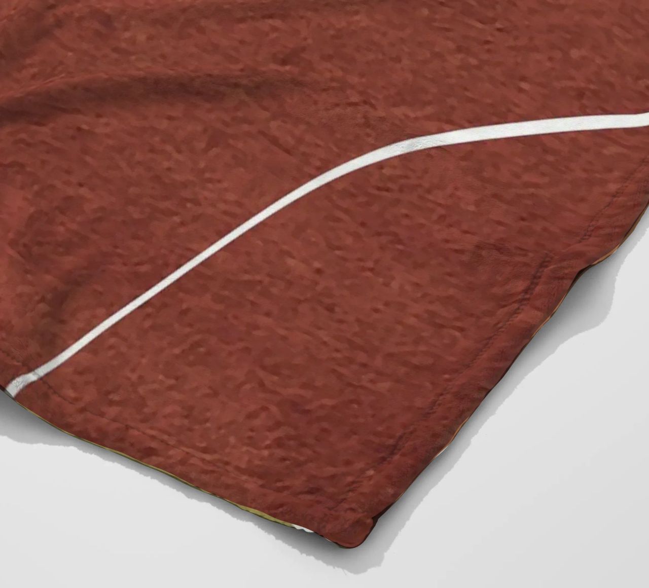 abstract boho terracotta green circle 2 coperta in pile da vintageshop