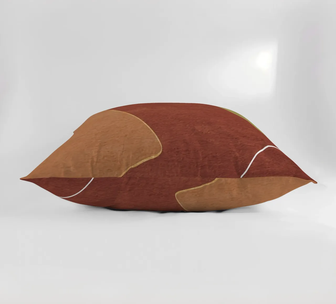 abstract boho terracotta green circle 2 cuscino da vintageshop