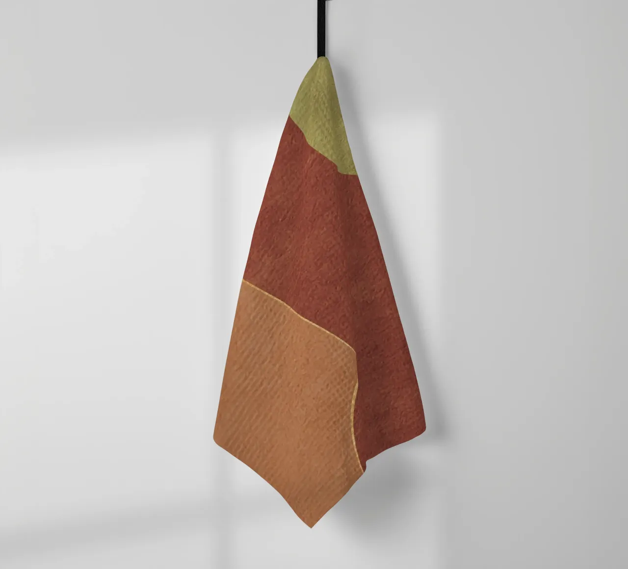 abstract boho terracotta green circle 2 canovaccio da cucina da vintageshop