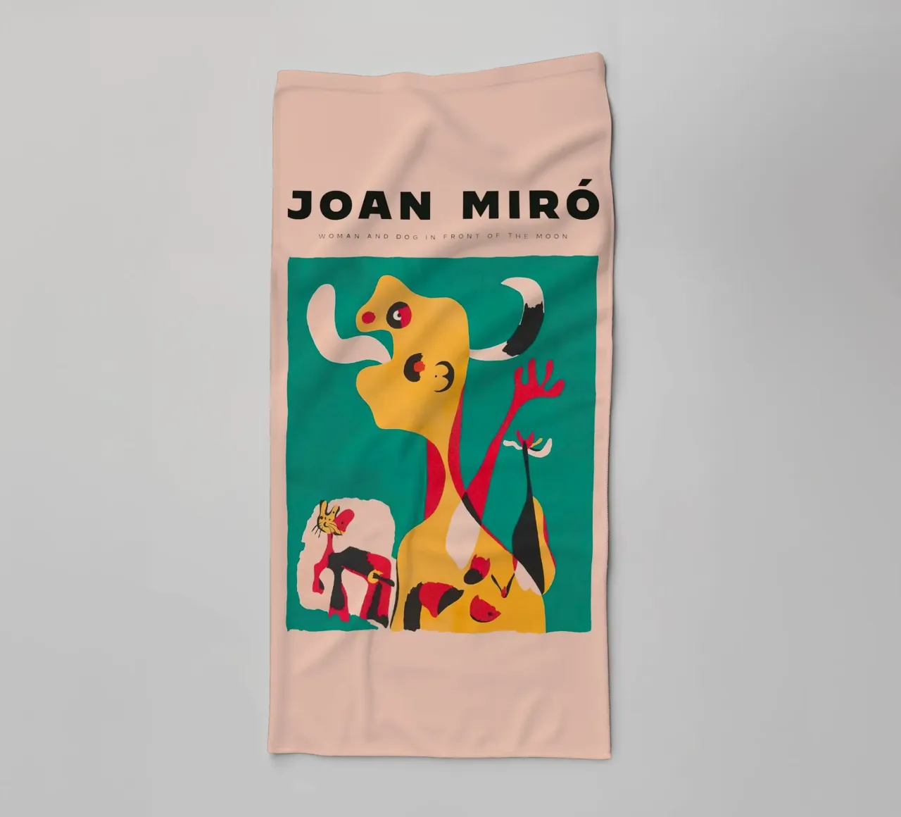 woman and dog in front of the moon towel by Danielshop