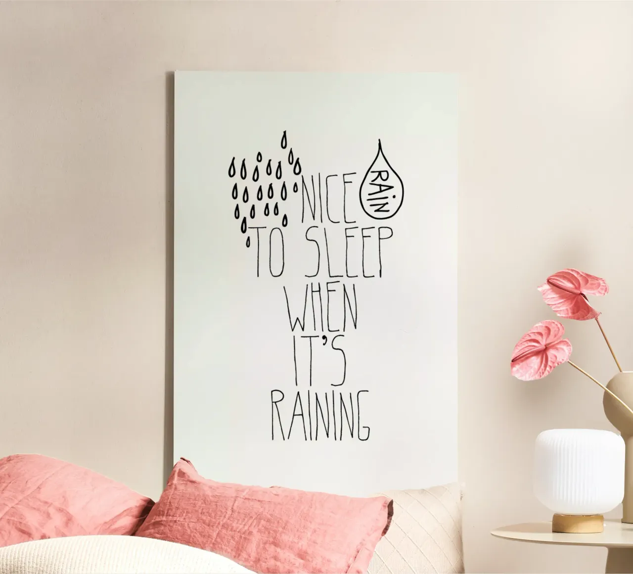 rain canvas met Baklijst van Mottos by Sinan Saydik