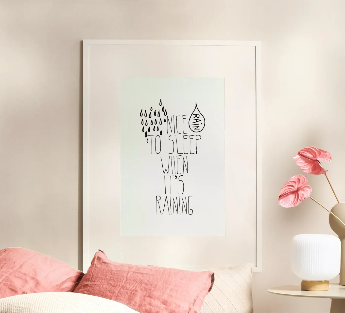 rain poster de Mottos by Sinan Saydik