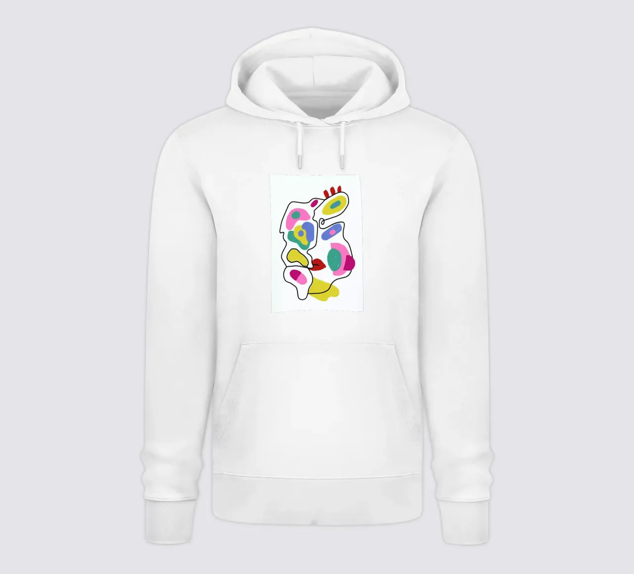 Line Drawing Colour Pop Faces felpa con cappuccio da Vasare Nar