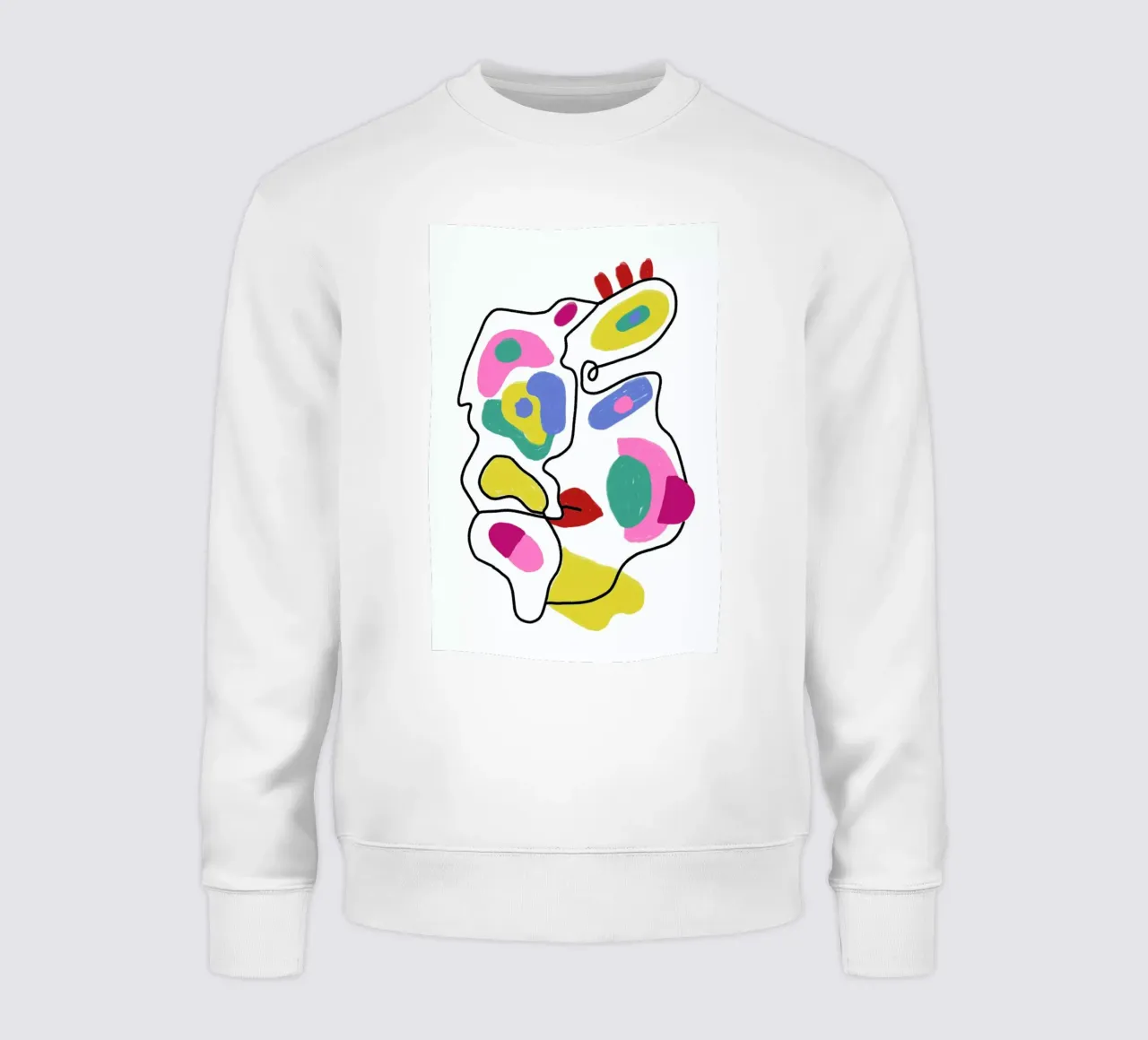 Line Drawing Colour Pop Faces felpa da Vasare Nar