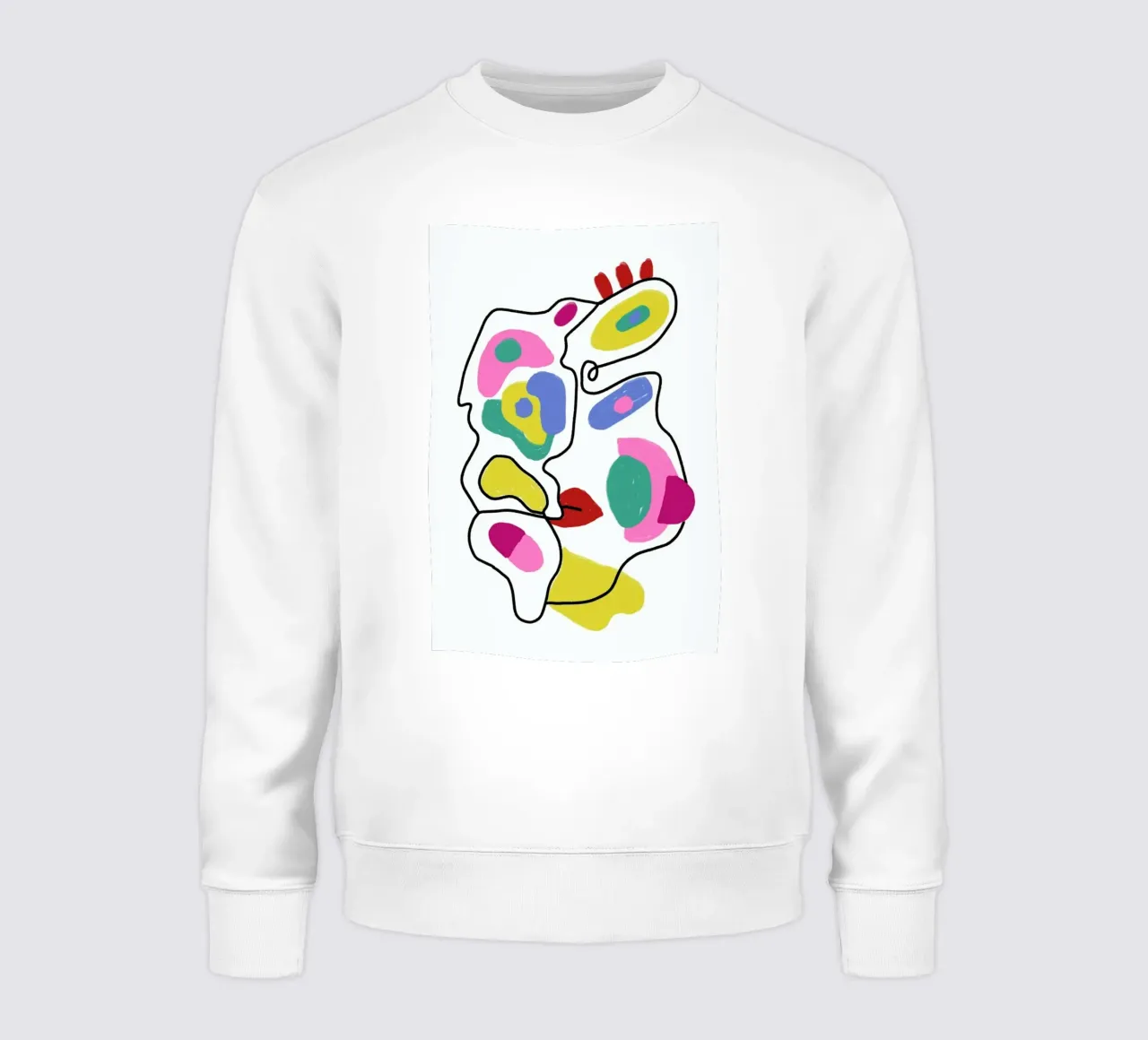 Line Drawing Colour Pop Faces felpa da Vasare Nar