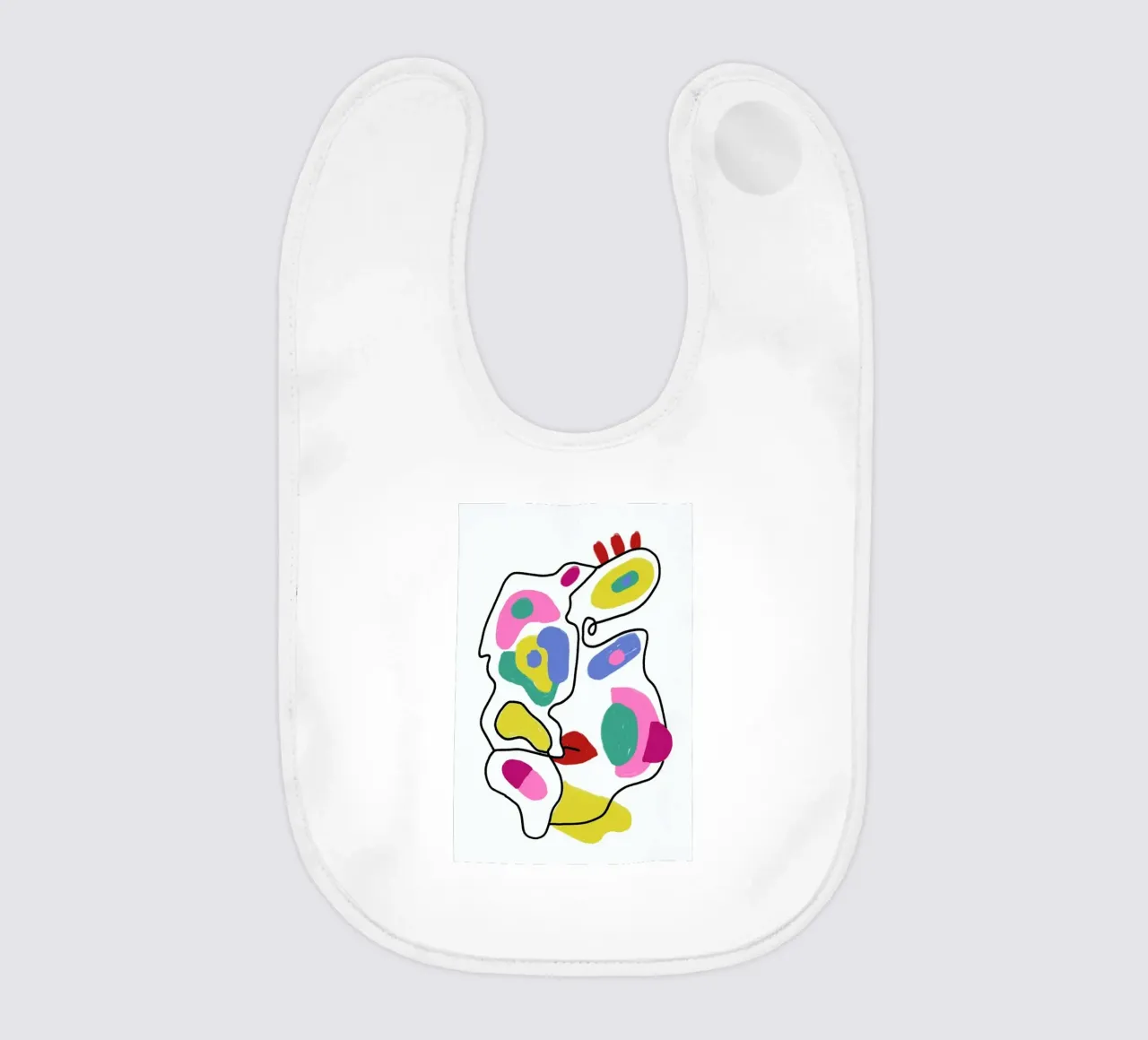 Line Drawing Colour Pop Faces bavaglino da Vasare Nar