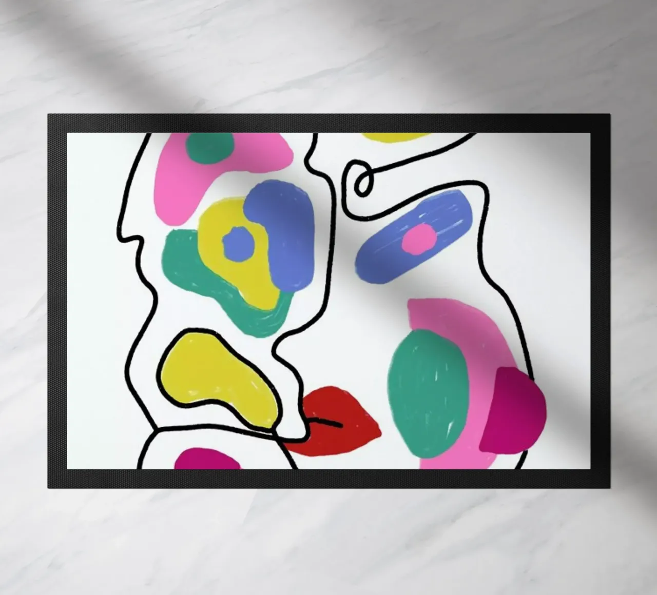 Line Drawing Colour Pop Faces zerbino da Vasare Nar