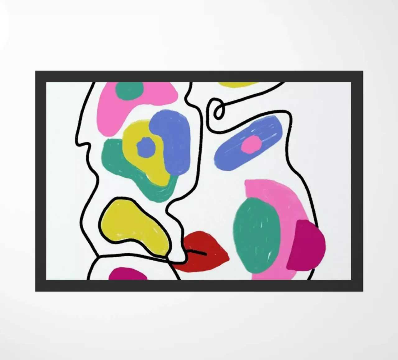 Line Drawing Colour Pop Faces zerbino da Vasare Nar