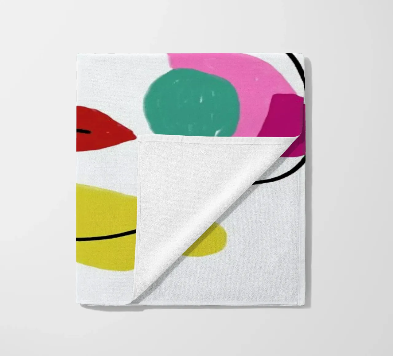 Line Drawing Colour Pop Faces telo mare da Vasare Nar