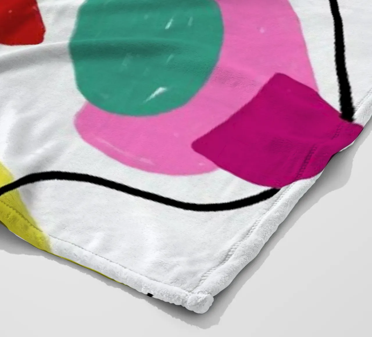 Line Drawing Colour Pop Faces coperta in pile da Vasare Nar