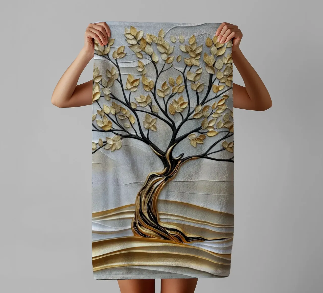 Abstract tree towel by Imagine