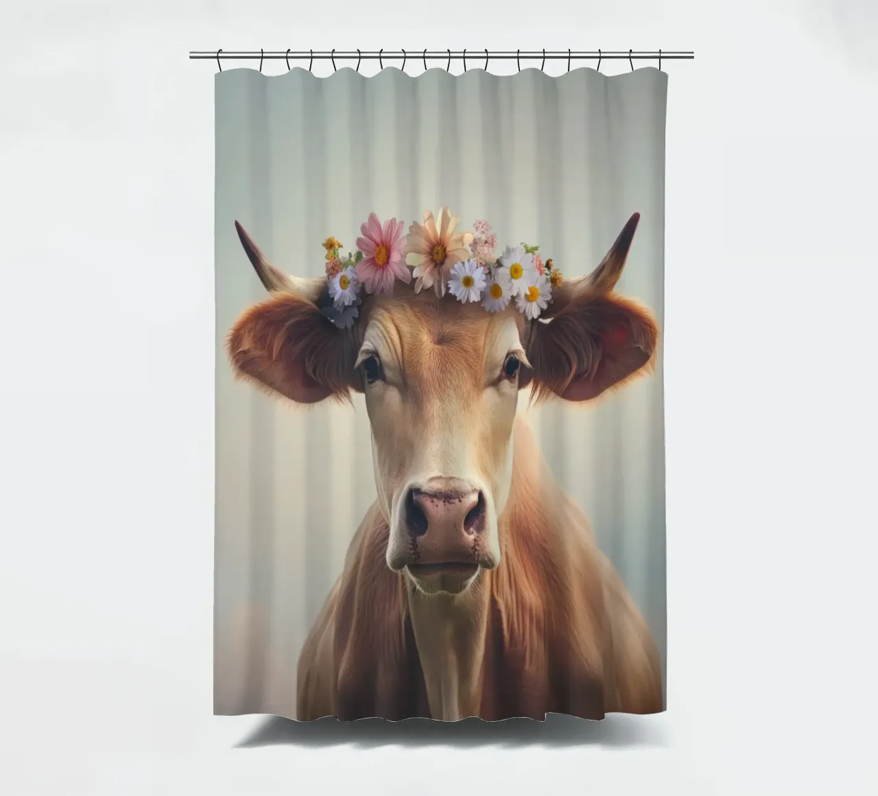 Mucca con fiori tenda da doccia da Imagine