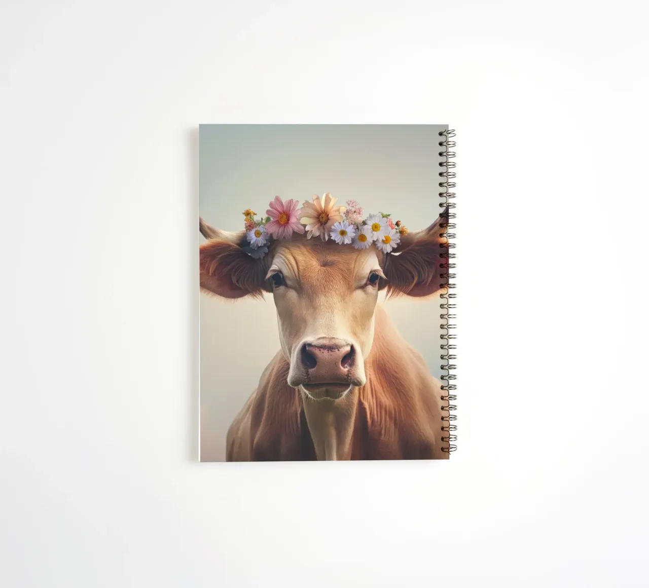 Cow with flowers spiral notebook by Imagine