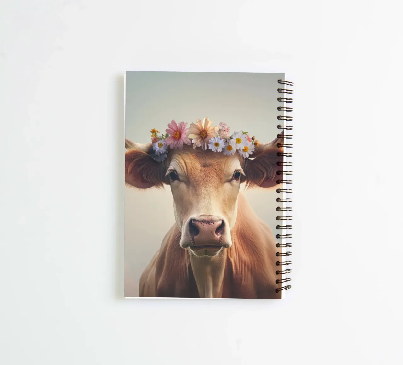 Cow with flowers spiral notebook by Imagine