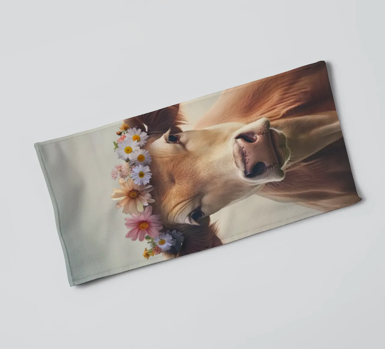 Mucca con fiori asciugamano da bagno da Imagine