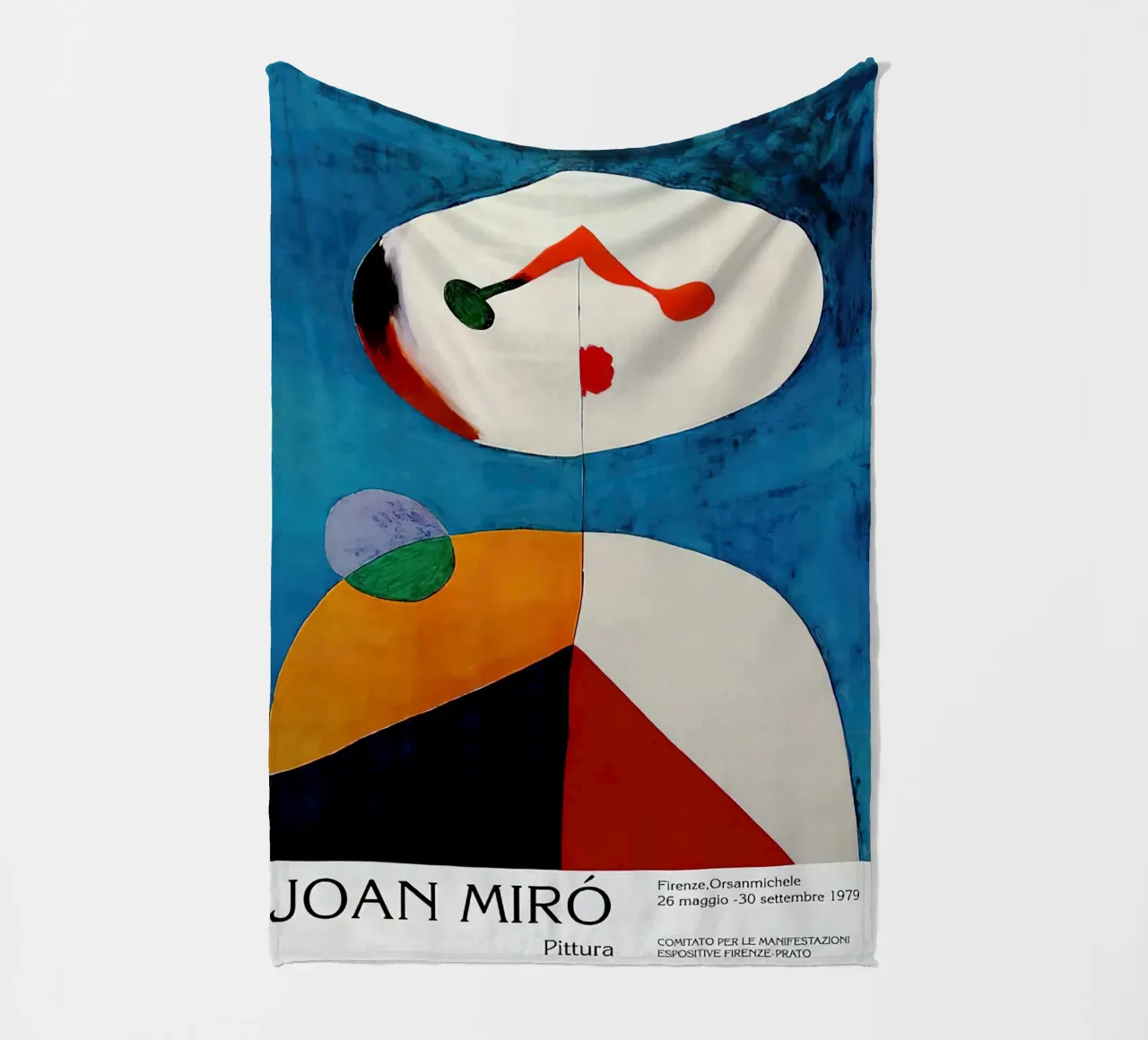Joan Miro pittura 1979 coperta in pile da Danielshop