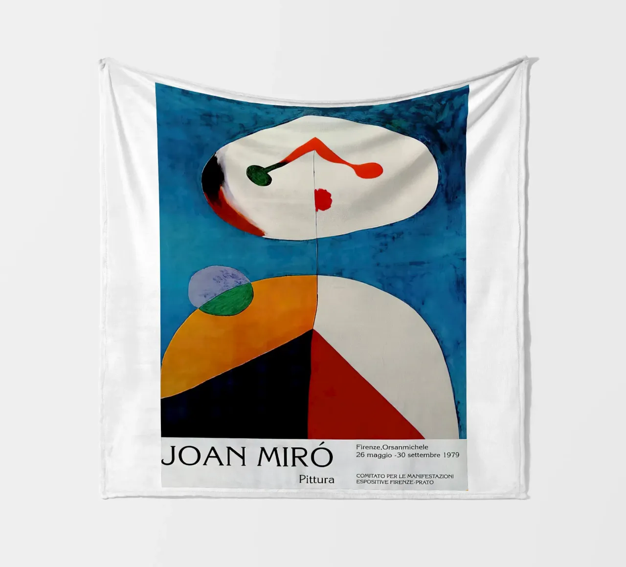 Joan Miro pittura 1979 coperta in pile da Danielshop