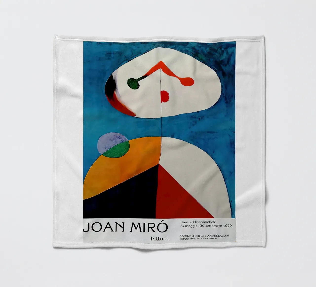 Joan Miro pittura 1979 coperta in pile da Danielshop