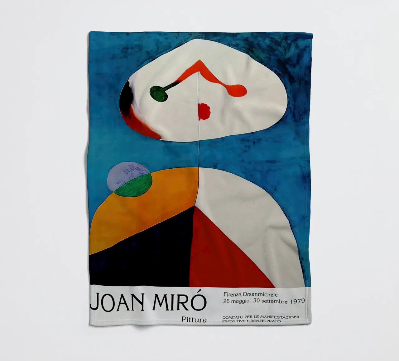 Joan Miro pittura 1979 coperta in pile da Danielshop