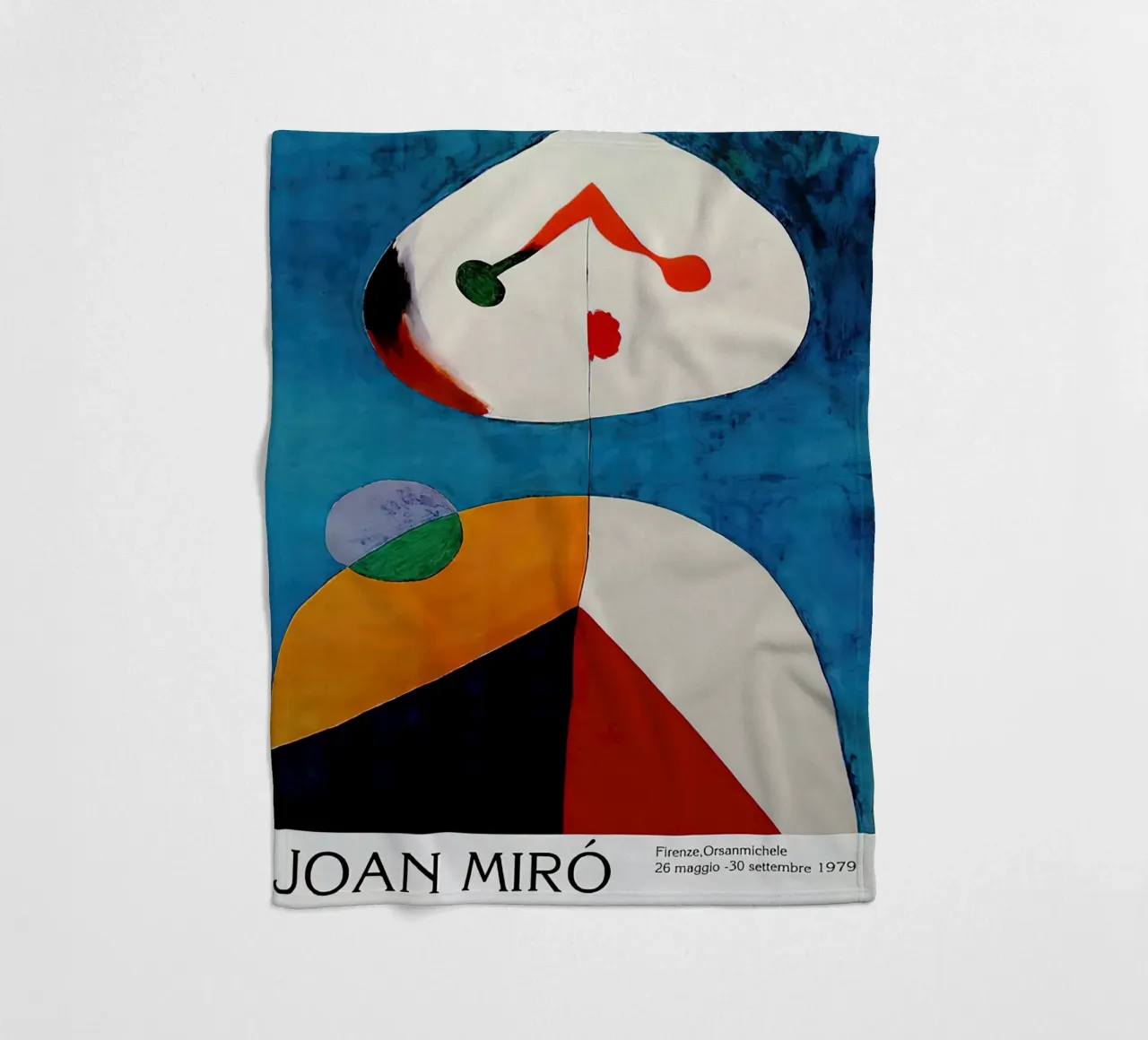 Joan Miro pittura 1979 coperta in pile da Danielshop