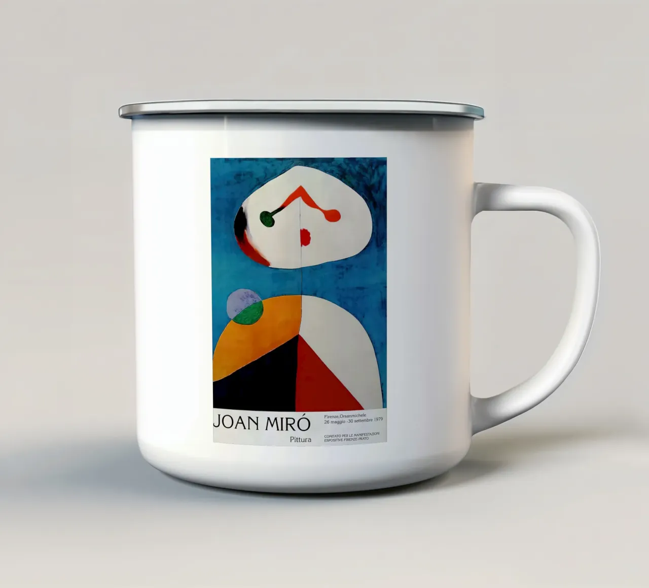 Joan Miro pittura 1979 tazza in smalto da Danielshop