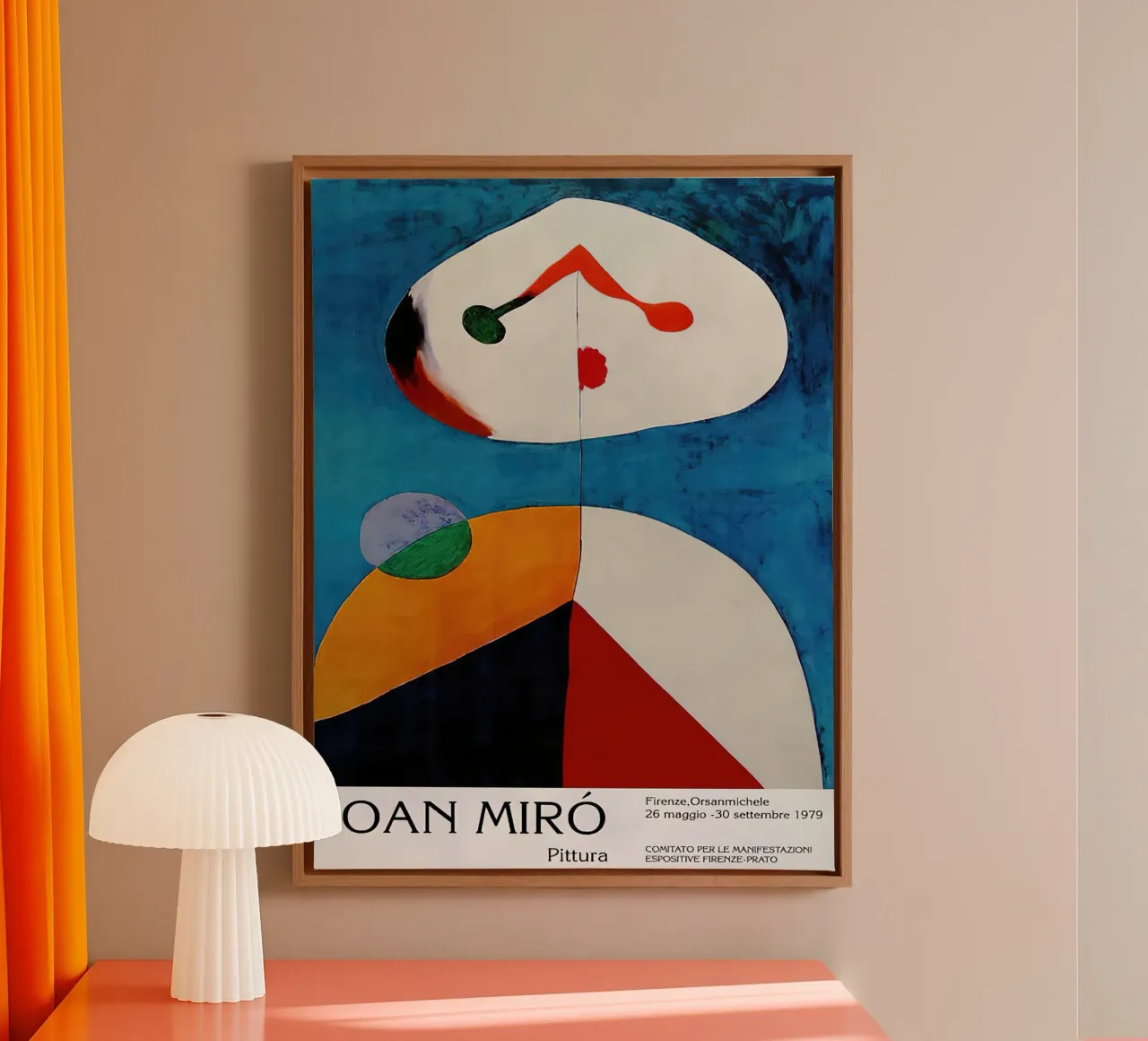 Joan Miro schilderij 1979 canvas met Baklijst van Danielshop