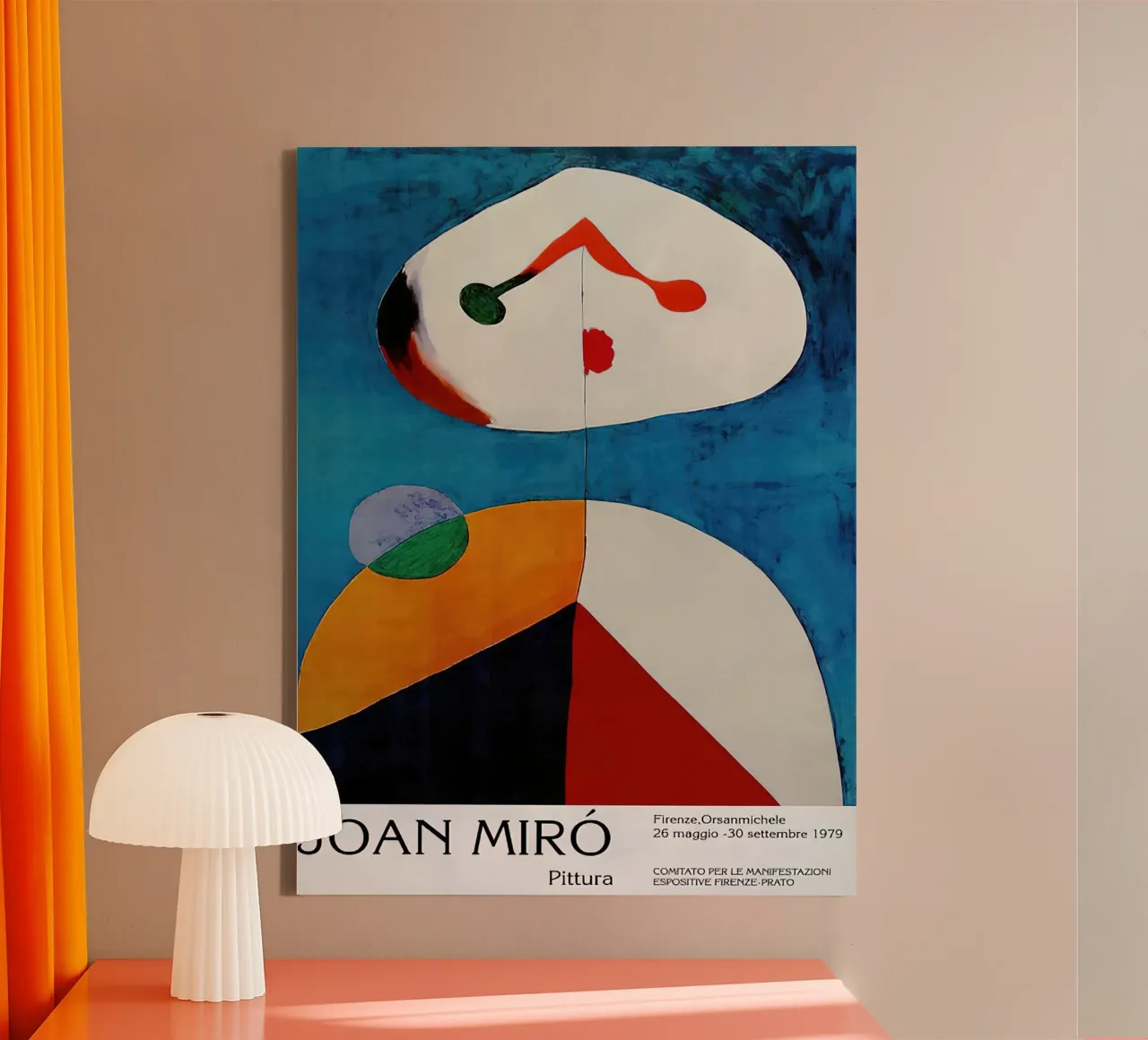 Joan Miro schilderij 1979 canvas met Baklijst van Danielshop