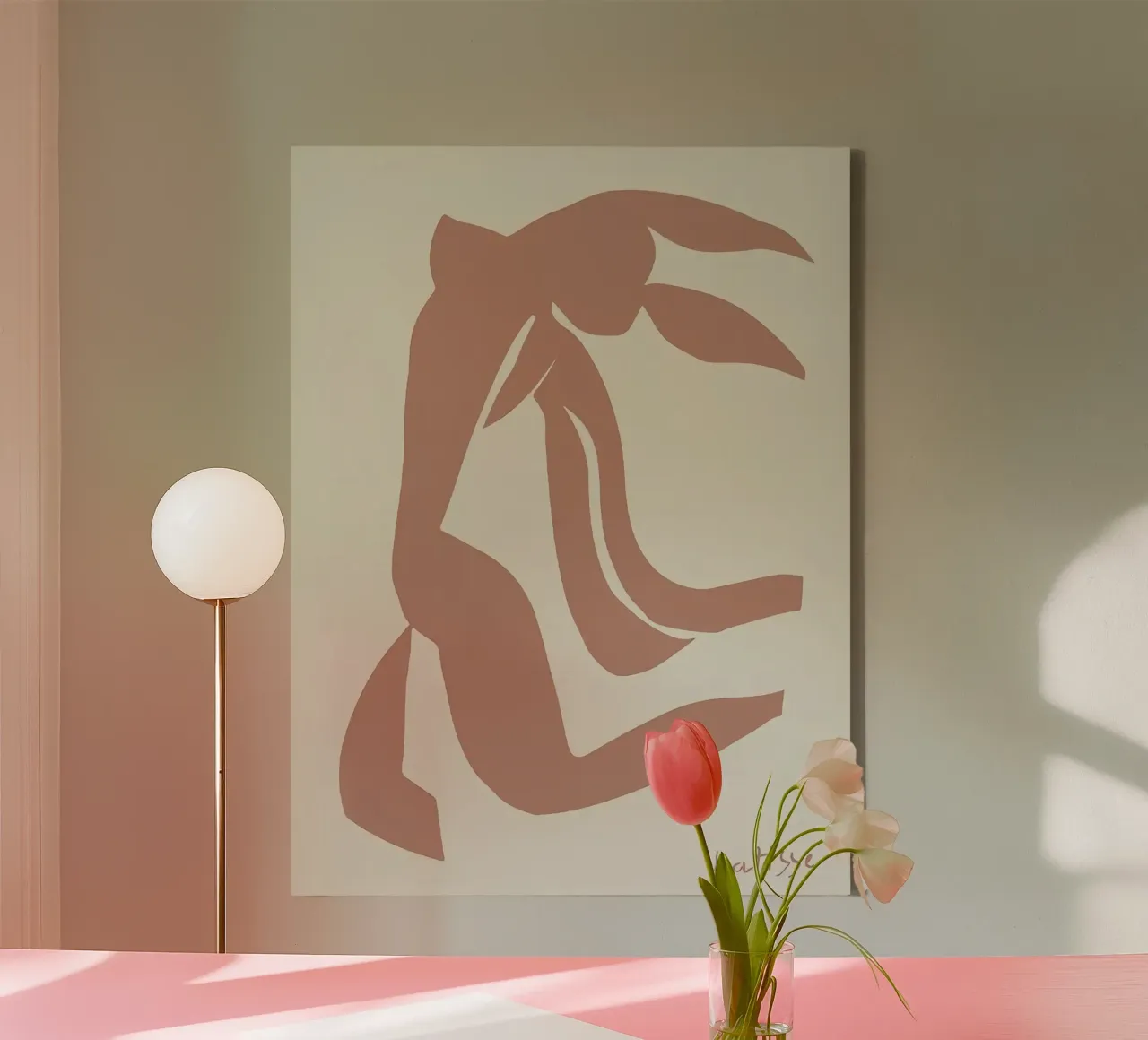 Dancing Figure II by Matisse canvas with Floater frame by Mandy Gray