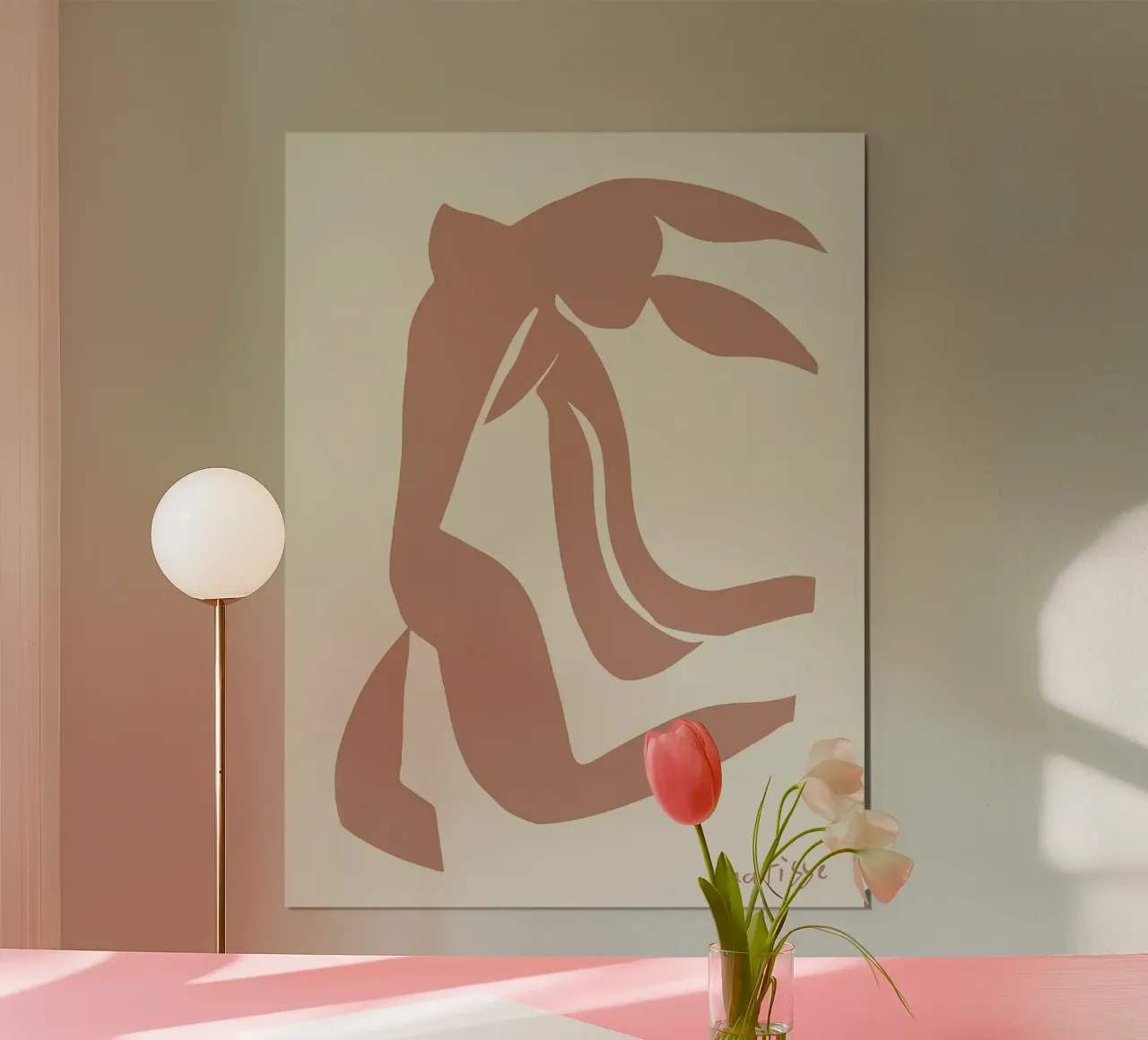 Figura danzante II di Matisse poster con telaio in legno da Mandy Gray