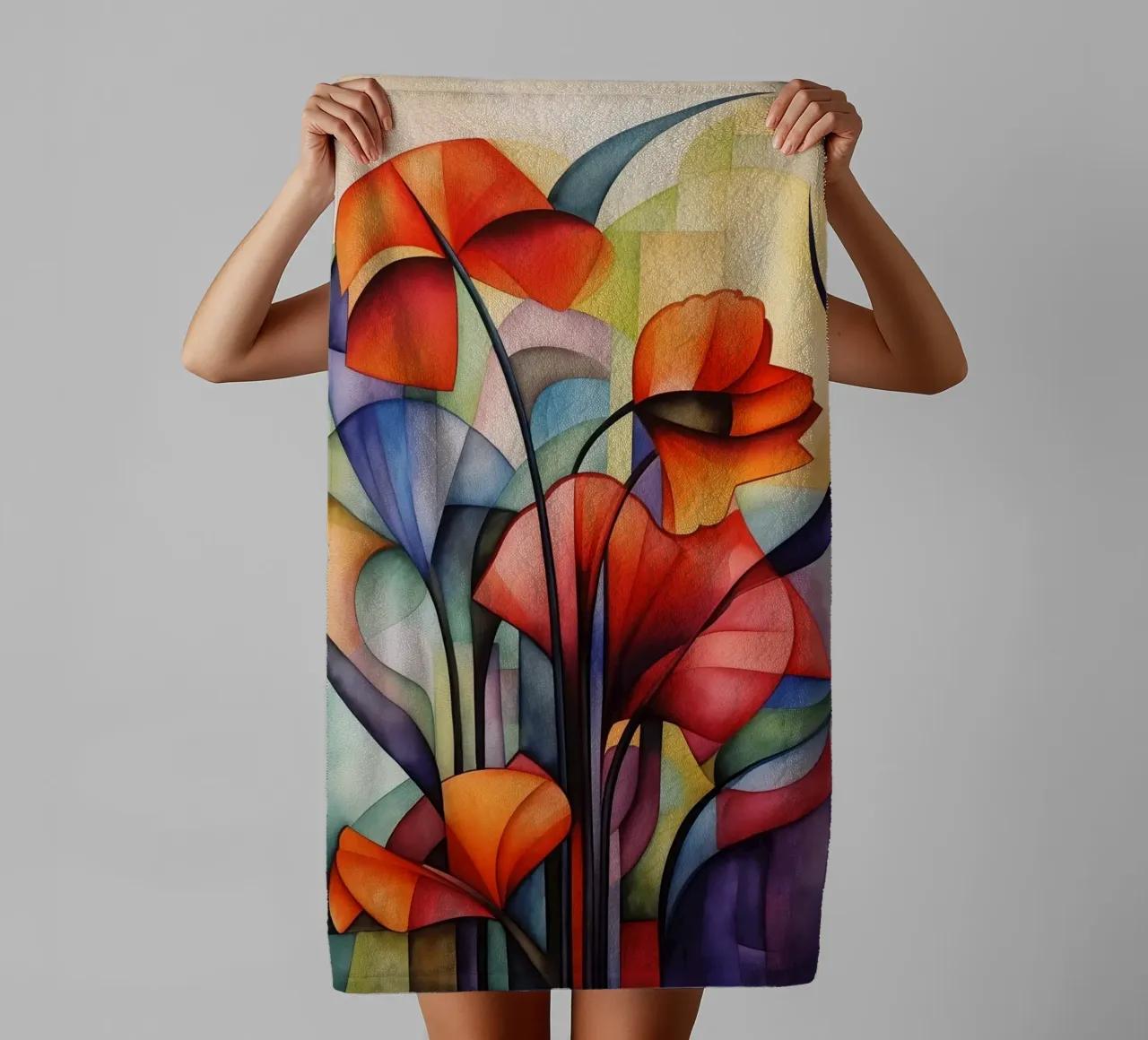 Abstrakte Blume Handtuch von Imagine