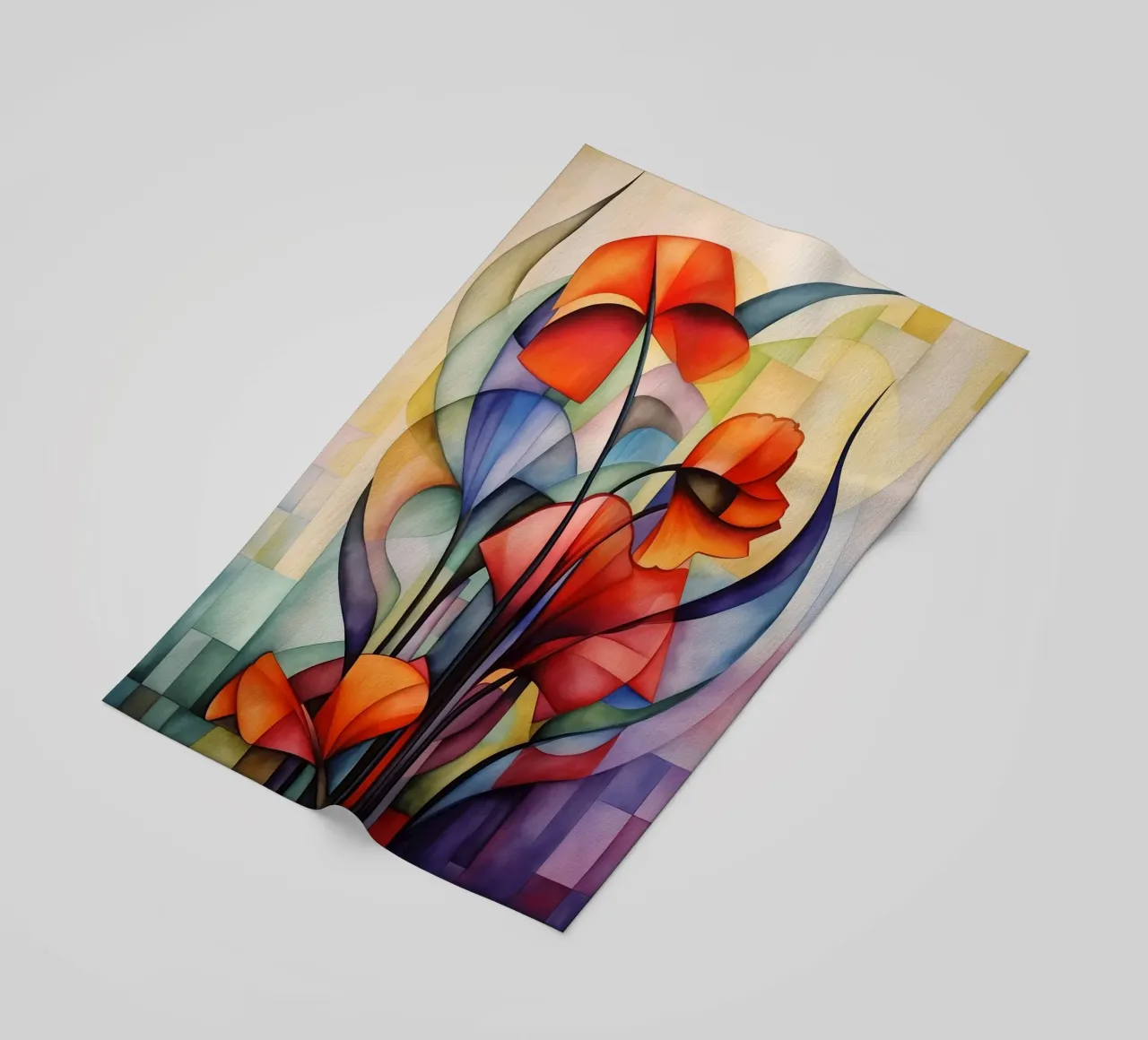 Fleur abstraite serviette de plage de Imagine