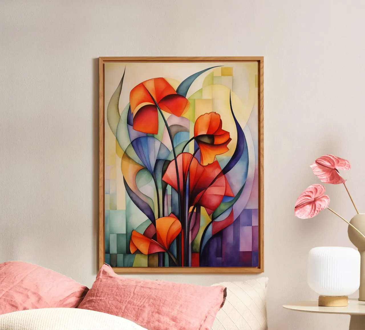 Abstrakte Blume Alu-Dibond von Imagine