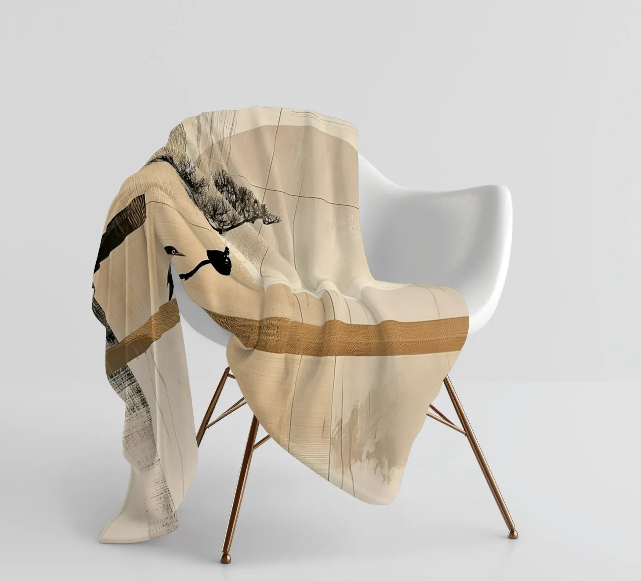 Japandi fleece blanket by Imagine