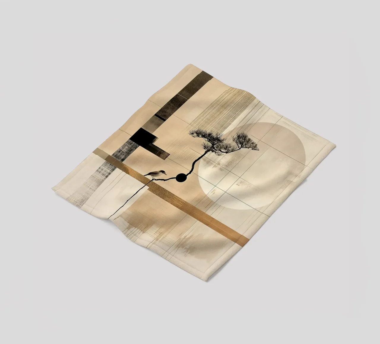 Japandi fleece blanket by Imagine
