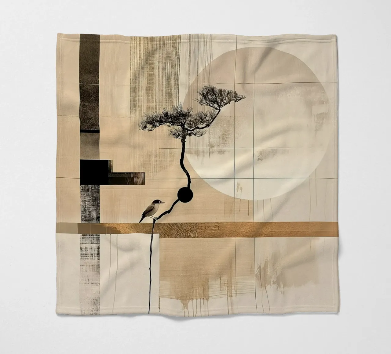 Japandi fleece blanket by Imagine