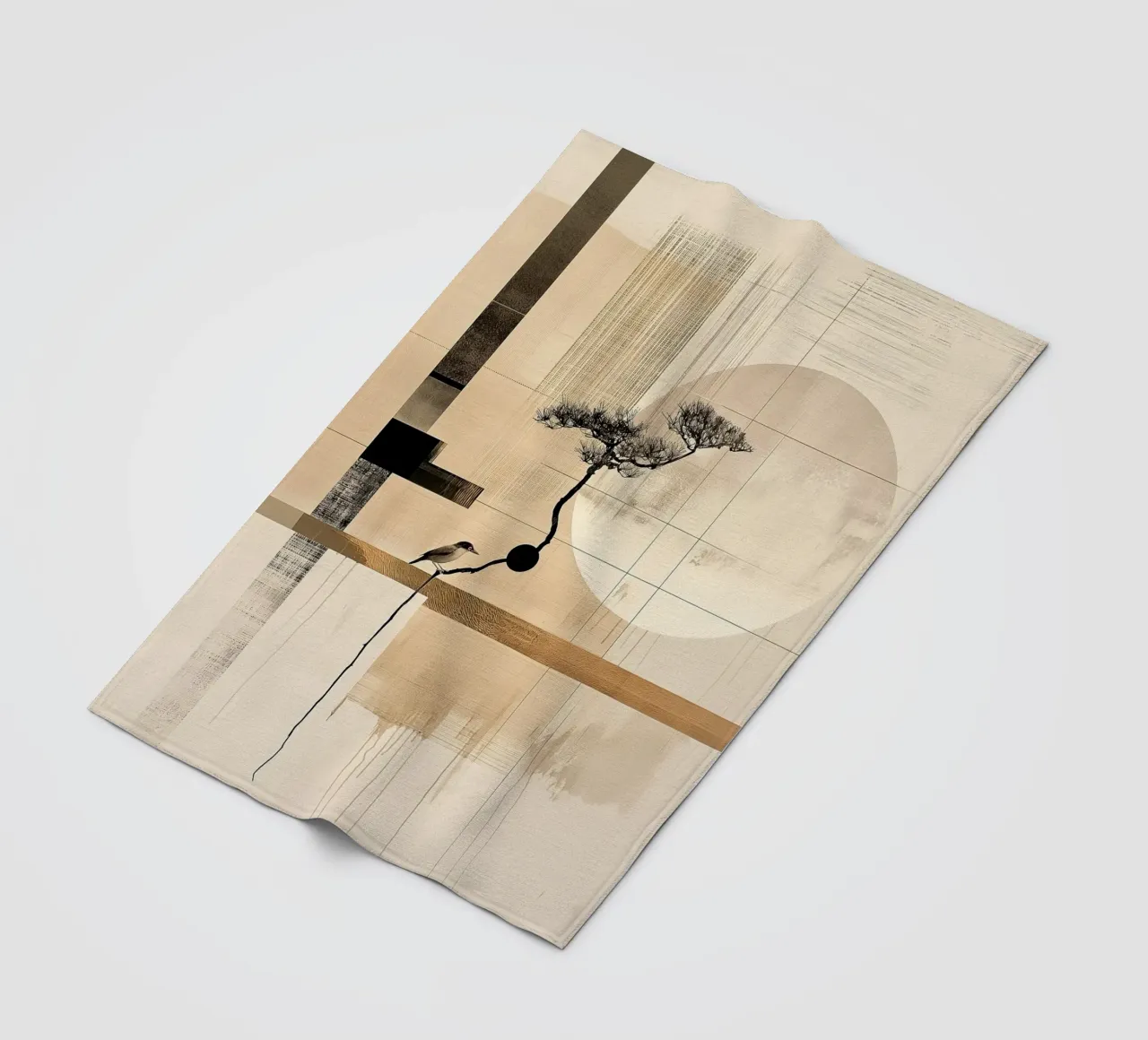 Japandi fleece blanket by Imagine