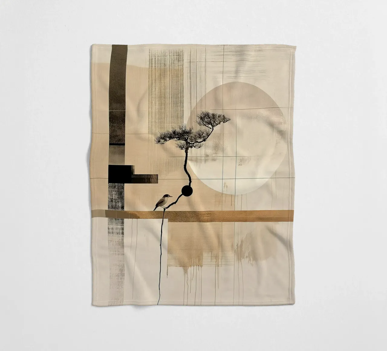 Japandi fleece blanket by Imagine