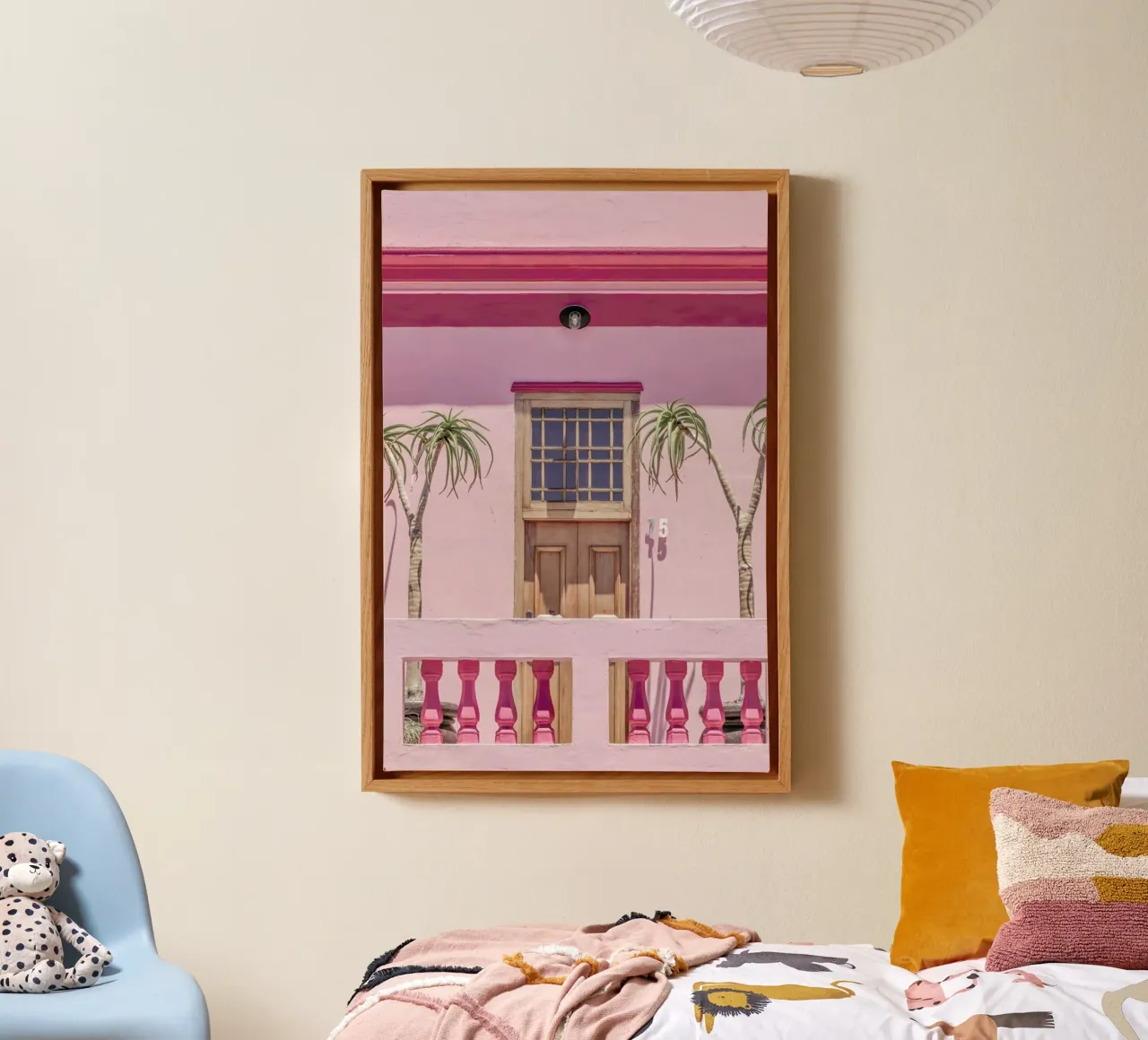 Happy Mornings canvas met Baklijst van Shot By Clint