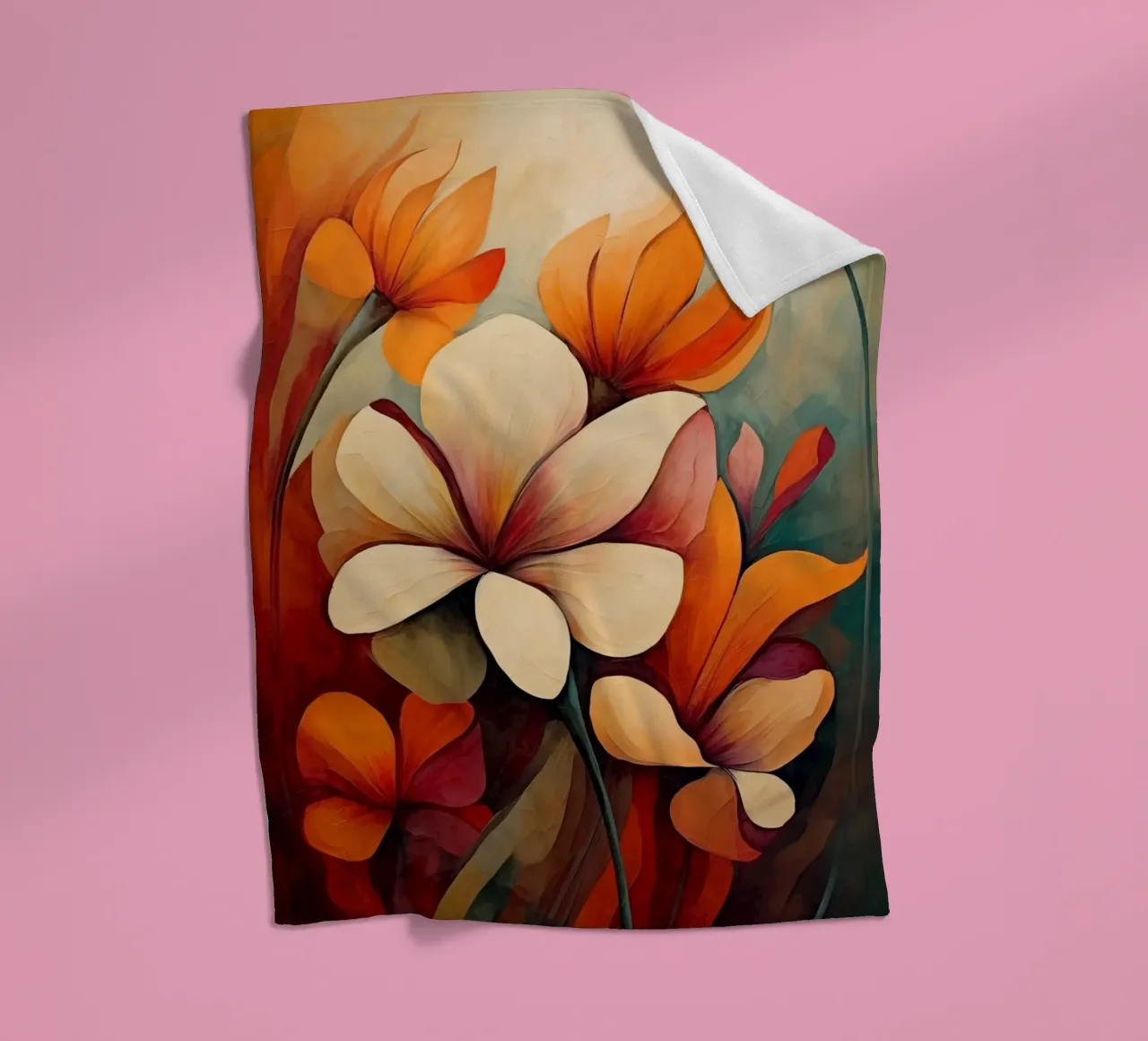 Flowers fleece blanket by Imagine