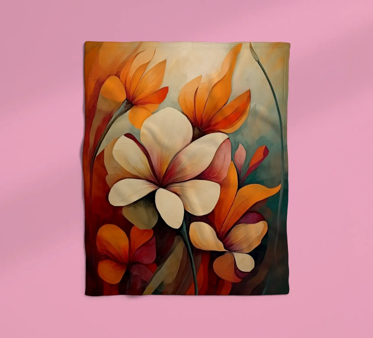 Flowers fleece blanket by Imagine