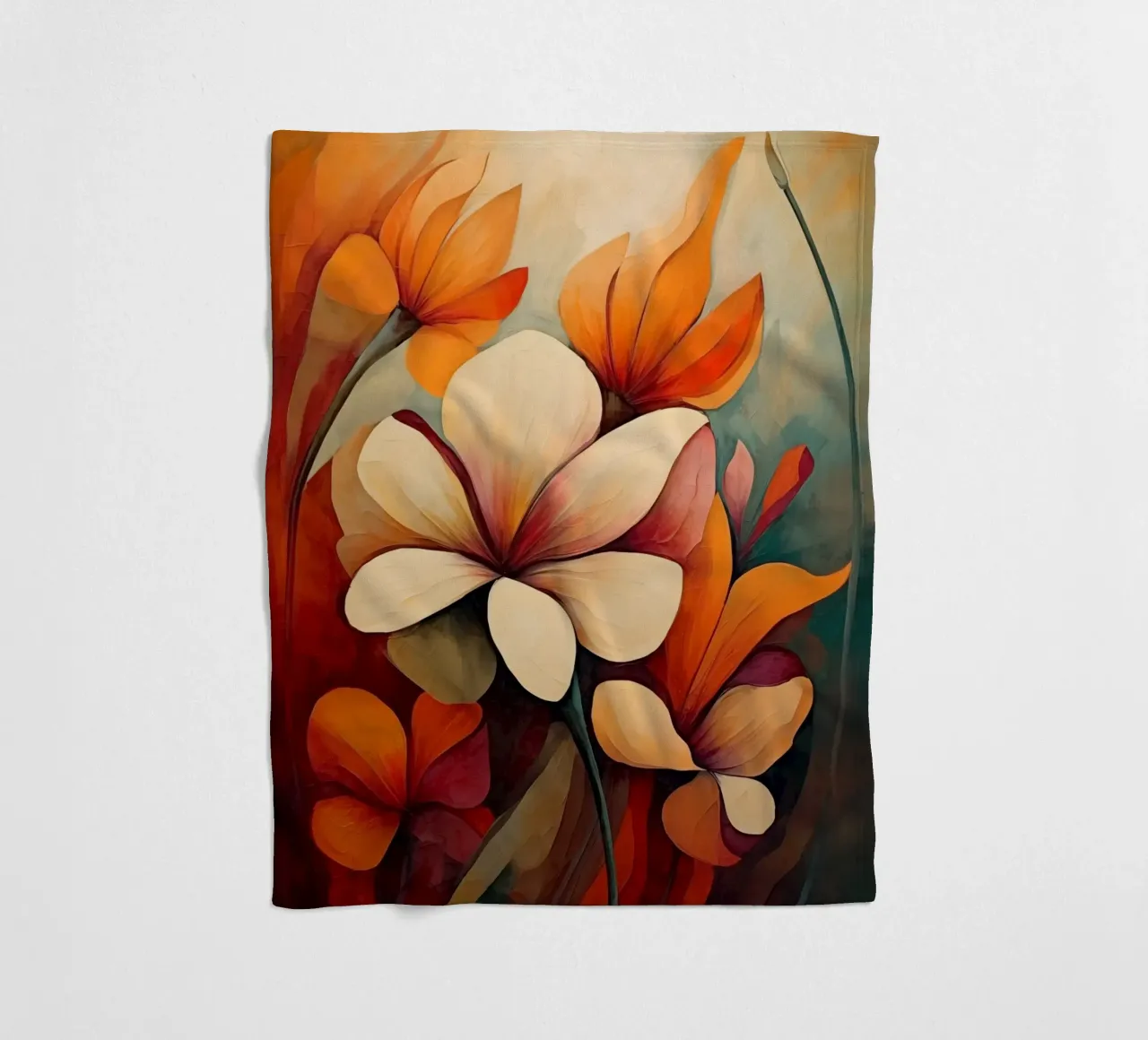 Flowers fleece blanket by Imagine
