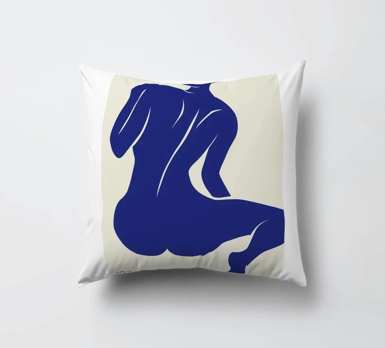 Figure di persone blu di Matisse cuscino da Mandy Gray