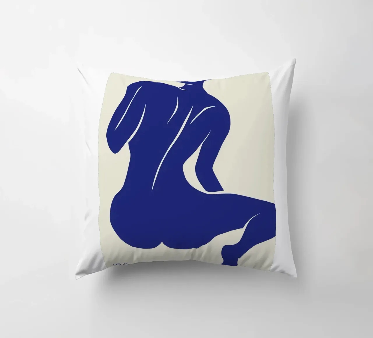 Figure di persone blu di Matisse cuscino da Mandy Gray