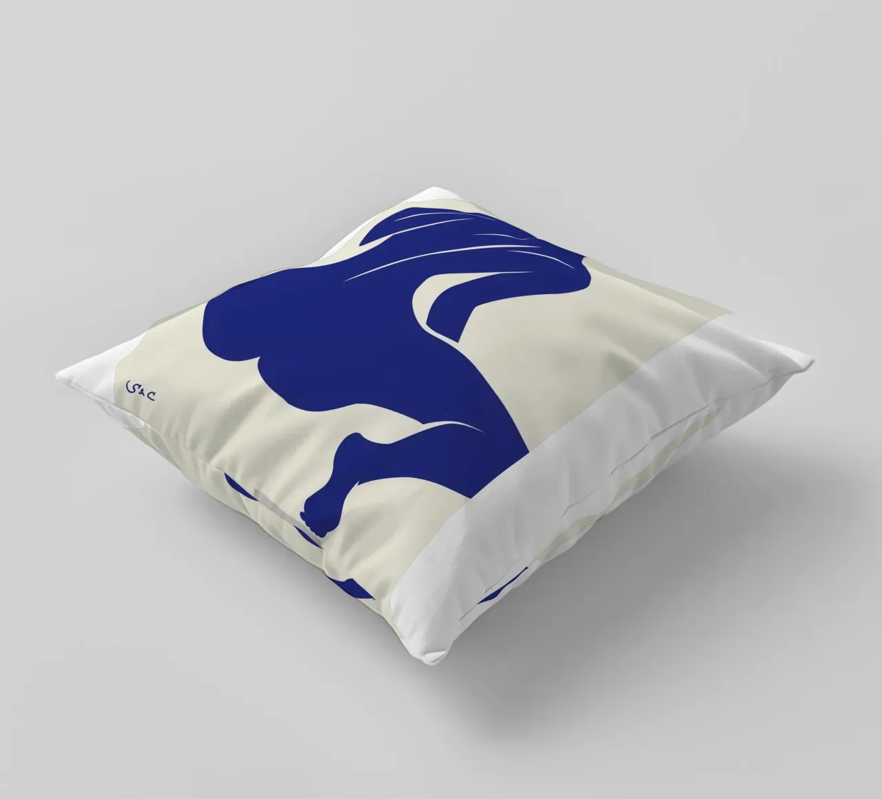 Figure di persone blu di Matisse cuscino da Mandy Gray