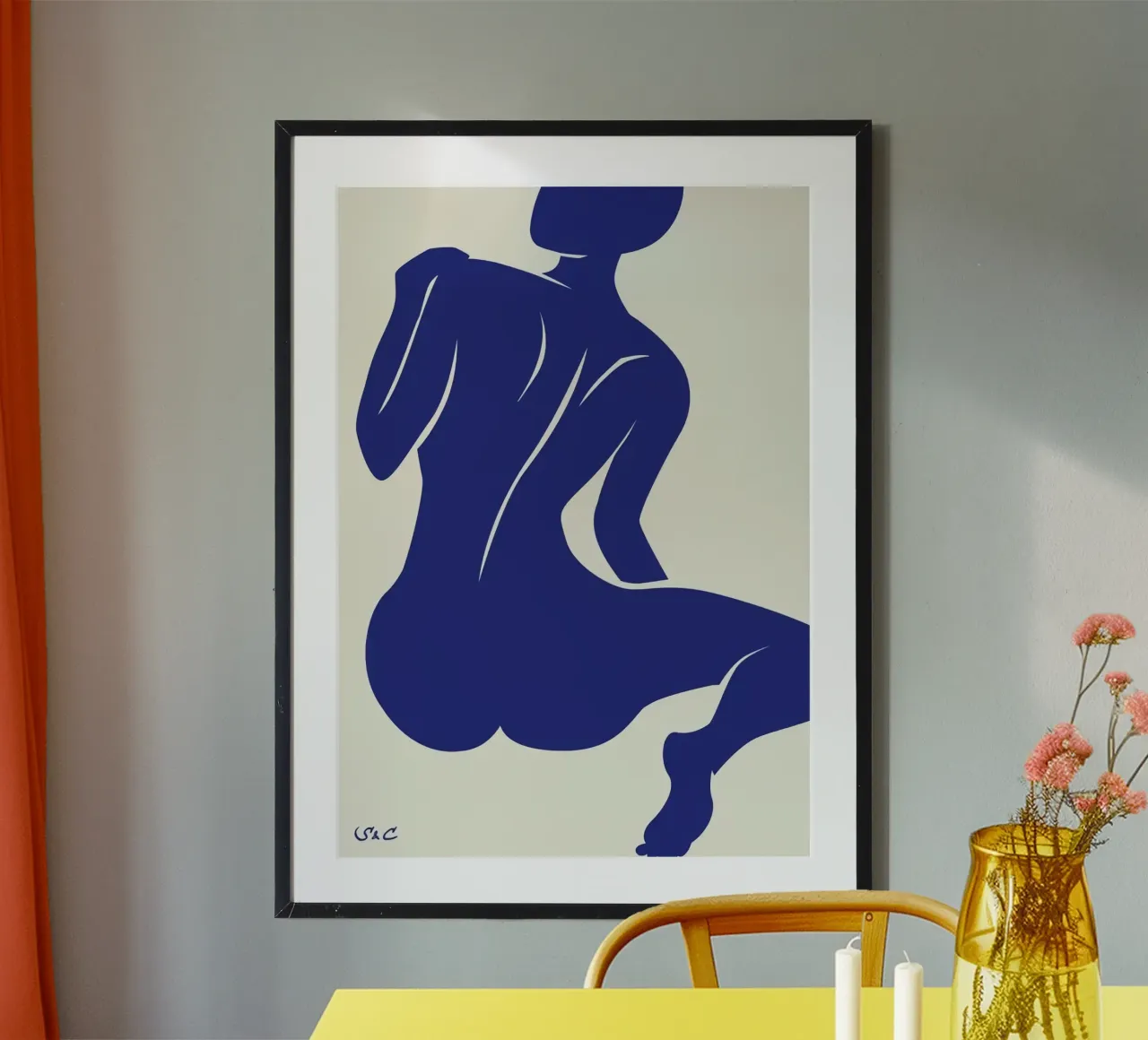 Figure di persone blu di Matisse carta hahnemühle da Mandy Gray