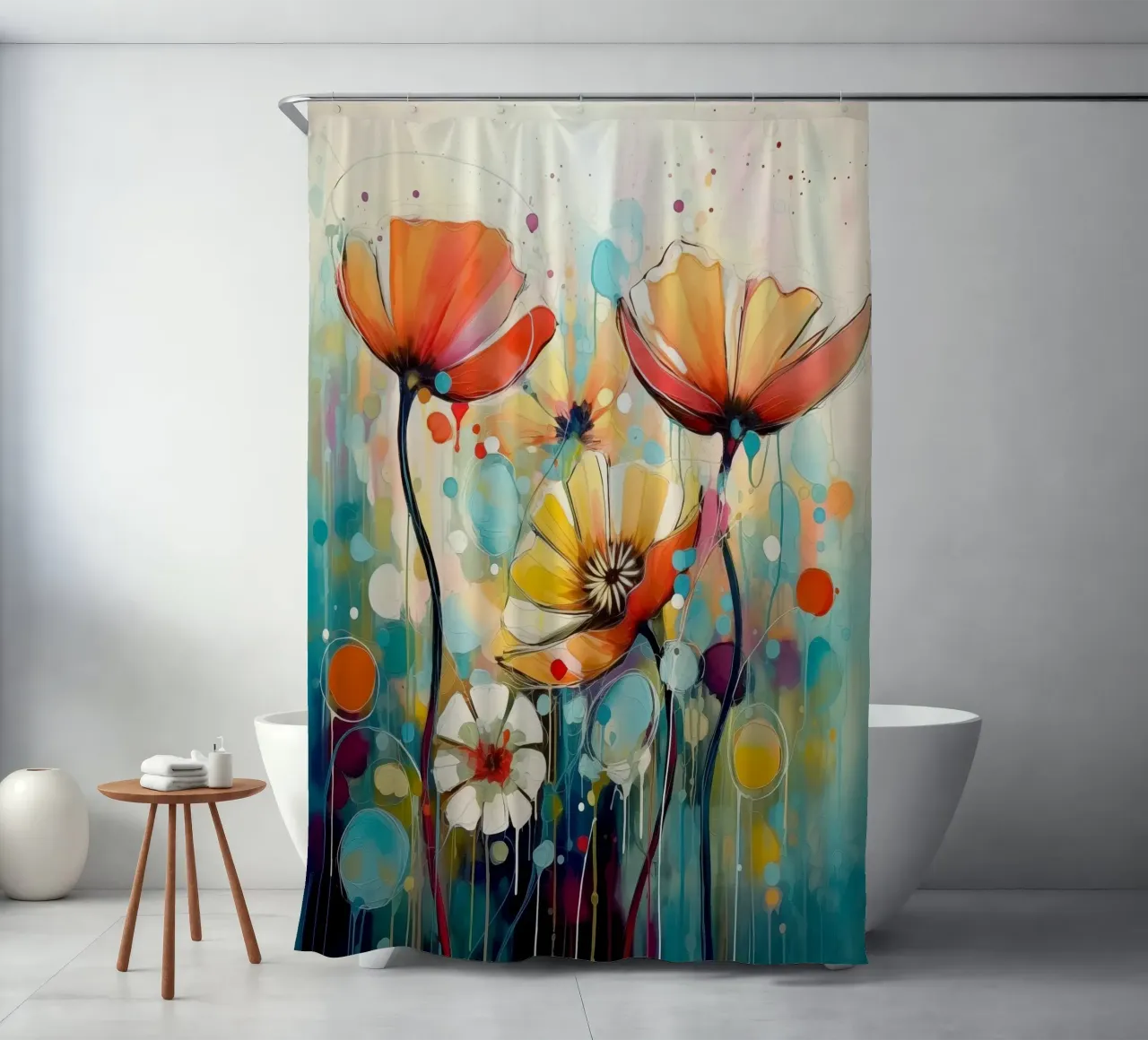 Abstract shower curtain by Imagine