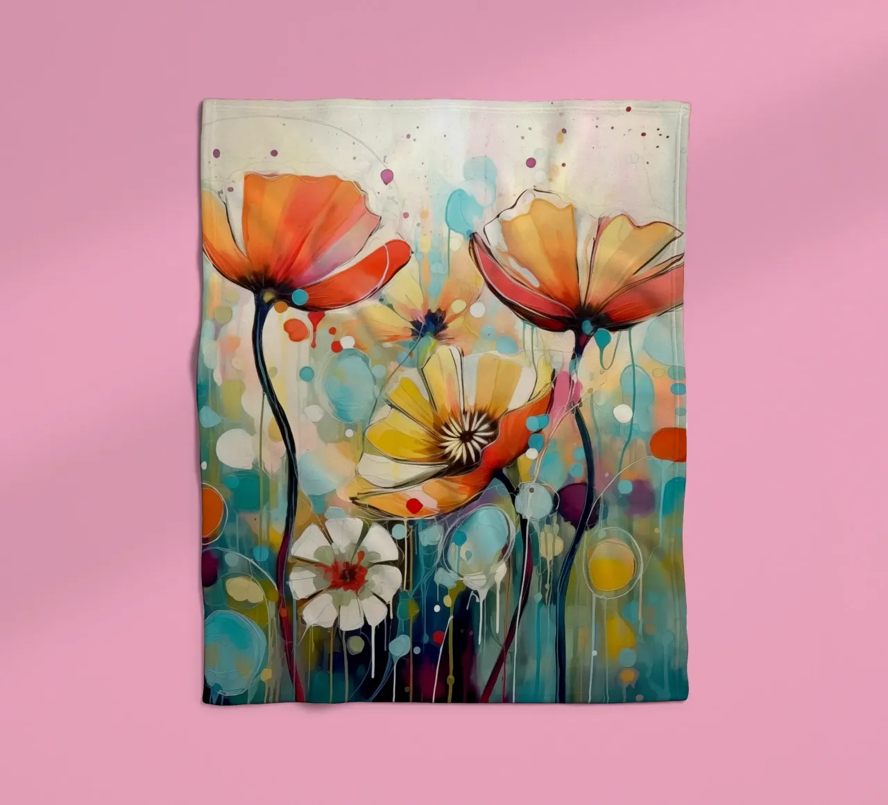 Abstract fleecedeken van Imagine