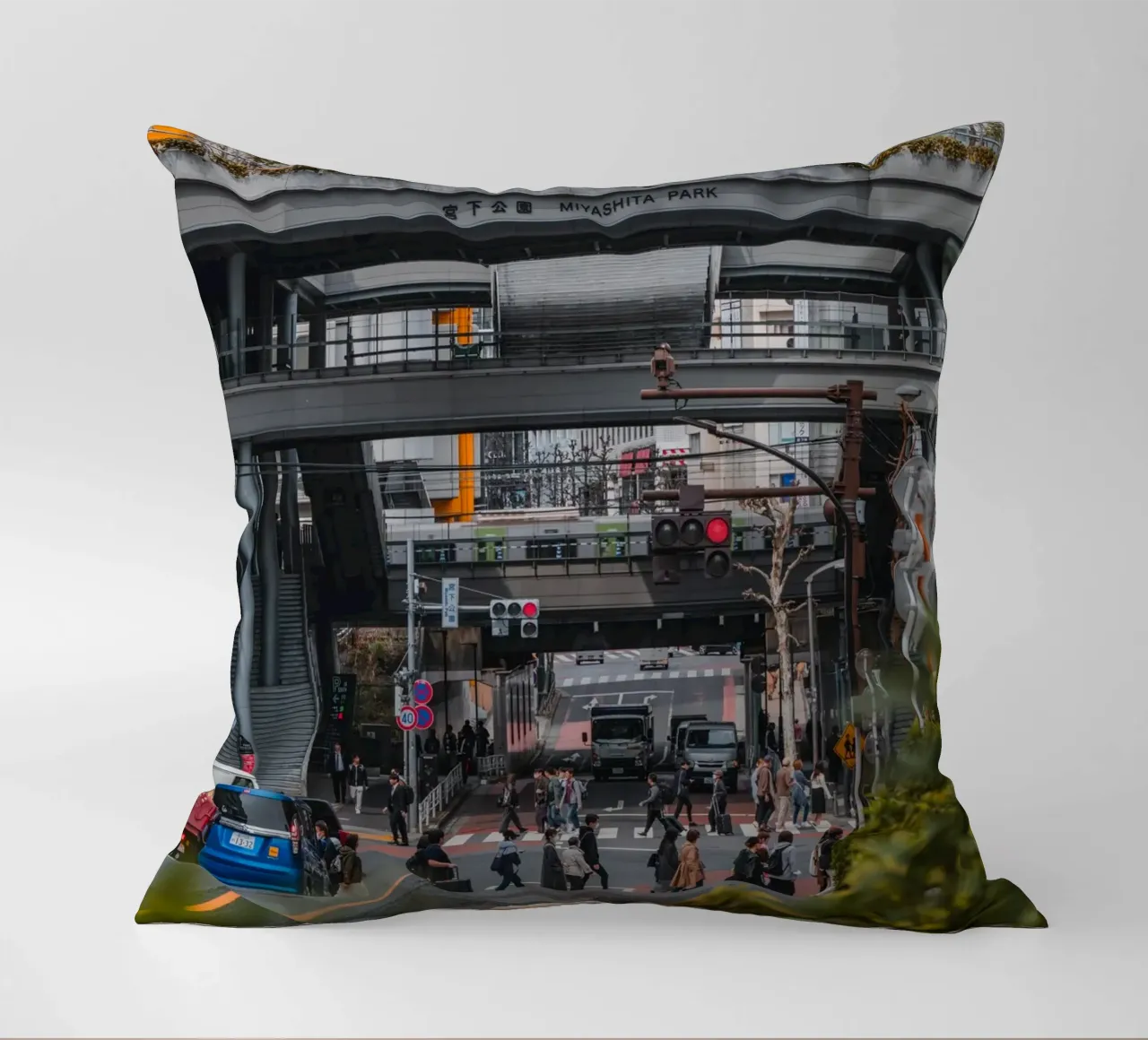 Strati di Tokyo cuscino da Marcel Bisig
